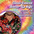 thumbnail image 2 of UNDERWRAPS Mens 60s Peace Shirt - Mens Short Sleeve, Disco Outfit, Couples Matching Outfits, Hippie Shirts, Summer Casual, Beach Shirt, 2 of 4