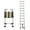 Antique Silver#2, variant on Full Size Extension Ladder, 10.5ft (about 3.2m) retractable ladder, multi-functional foldable ladder, with hook, aluminum retractable ladder, suitable for daily use of RV, attic, home, 330 pounds