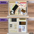 thumbnail image 2 of Decorative Plastic Desk Drawer Organizer Tray, White Smoke (Set of 5) Open Home Storage Bins Organizer Baskets, for Organizing Closet Shelves Drawer Shelf - Ribbed Collection, 2 of 7