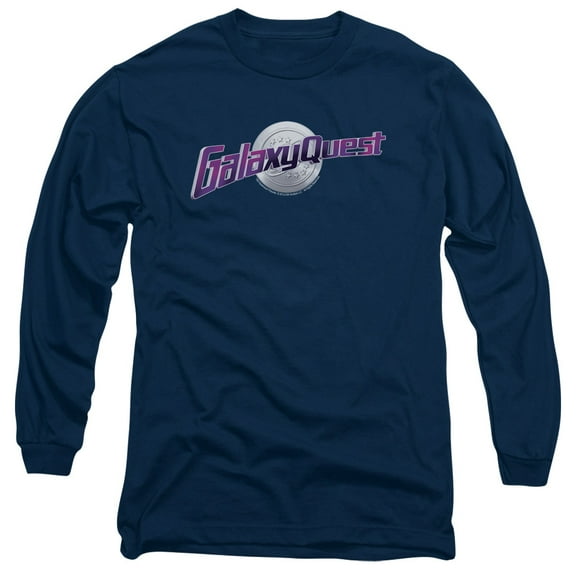 Galaxy Quest Logo Long Sleeve Adult 18/1 T-Shirt Navy