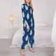 thumbnail image 3 of Balery Beautiful King Penguin Pattern Conjunto de Pijama con Estampado para Mujer, Conjunto de Dos Piezas con Manga Larga, Ropa de Dormir Suave con Bolsillos, Pijamas Cómodos-Medium, 3 of 7