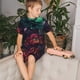 thumbnail image 4 of Balery Red And Green Carnation Conjunto de Pijama Infantil de Manga Corta con Estampado – Ropa de Dormir de Algodón Suave-3X-Large, 4 of 6