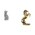 thumbnail image 1 of Figura de escritorio,Estatua de gato,linda estantería,escritorio,decoración del hogar,Estatua del caballo,Estatua de caballo de pie hecha a mano de resina de cafetería,Escultura de caballo, 1 of 8