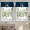 thumbnail image 2 of LALILO Kitchen Curtain Valance London Long City Trails Light Rod Pocket Window Curtain 52"x 18" Set of 2, 2 of 5