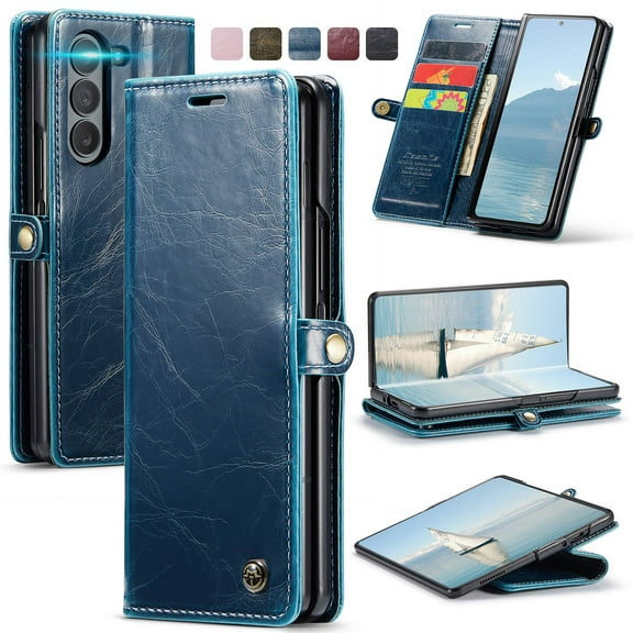 ETFAST Leather Phone Case Wallet With Card Holder Zipper For Samsung Galaxy Z Fold 5 High Quality Leather Phone Case