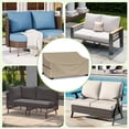 thumbnail image 6 of YEERSWAG 54"x38"x29" Patio Loveseat Cover, Waterproof Outdoor Sofa Cover for 2-Seater Sofa, Heavy Duty 420D Patio Couch Cover Windproof with Drawstring & Corner Buckles, Brown, 6 of 10