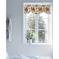 thumbnail image 4 of Hello Summer Tie Up Valances Curtain, Adjustable Kitchen Tropical Plants Straw Hat Linen Texture Valances for Windows Decor, Rod Pocket Short Curtains Set for Bedroom/Bathroom, 60"x18", 4 of 8