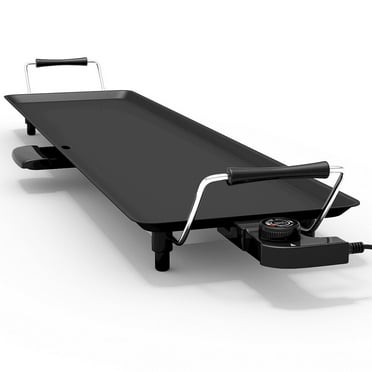 Giantex Grande Plaque Chauffante Électrique Teppanyaki de Table 35 Pieds' - Antiadhésive, 5 Températures Réglables, Portable 2000 W