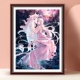 thumbnail image 4 of diamante pintura diamante cuadrado bricolaje niña y unicornio Likrtyny Arte deco, 4 of 9