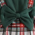 thumbnail image 5 of AWZXDE Girls fashion rompers Ruffle Sleeve Ribbed Knit Plaid Patchwork Rompers Toddlers clothes for girls Bow Headband Complete Outfit Set Purple - 6-9 Months, 5 of 6
