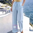 thumbnail image 2 of Summer Pants for Women,Women Pants Summer 2026 High Waist Comfy Solid Color Slacks Lightweight Casual Loose Trousers with Pockets, 2 of 5