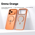 thumbnail image 2 of Dteck Case with Camera Lens Protector for iPhone 17 Pro,Shockproof Translucent Matte PC+TPU Case Compatible with Mag Safe Magnetic Back Cover ,Orange, 2 of 7