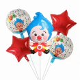 thumbnail image 2 of 5pcs Cartoon Plim Plip Clown Foil Balloons Set Happy Birthday Party Baby Shower Decorations Inflatable Helium Globos Kids Toys, 2 of 2