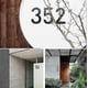 thumbnail image 3 of House Number Plaque Zinc Alloy Aged Bronze 6 Inch 15cm High Screw Mounted Address Sign, 3 of 4