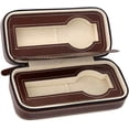 thumbnail image 2 of LAICAIW Watch Box Display Case, PU Leather Watch Box Organizer for Men Women Travel Watch Box and Pillow (2 Slot, Brown), 2 of 7