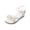 White, variant on HomeDM Women's Wedge Platform Sandals Open Toe Buckle Ankle Strap Dressy Comfortable Summer Beach Sandals, Black Size 8.5