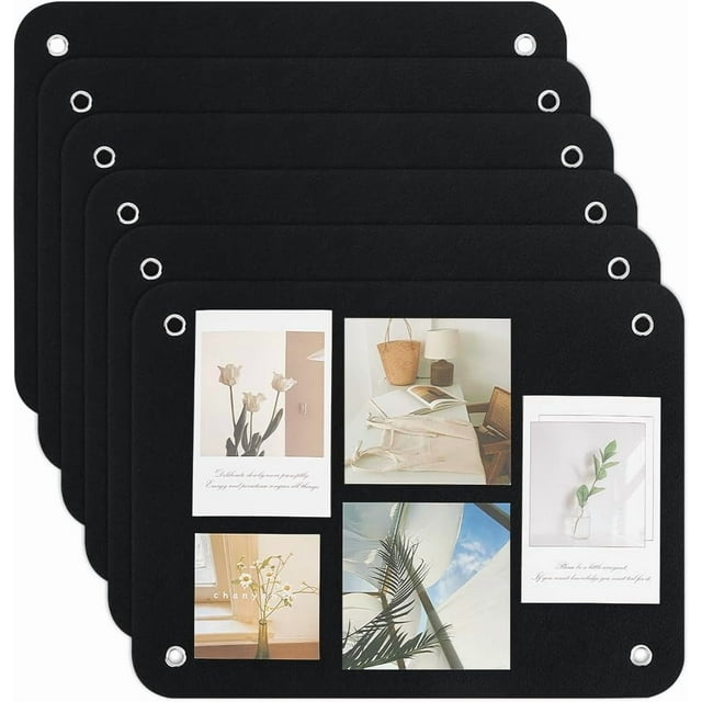 Tablero de fieltro de 6 piezas para niños pequeños, 15,6 x 11,7 pulgadas, negro, preescolar. Incluye actividades para cuentos y juegos.