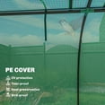 thumbnail image 5 of Outsunny Mini Greenhouse, Portable Garden Polytunnel with 4 Roll-Up Zippered Doors, UV-Resistant PE Cover, 177.2" x 39.4" x 31.5", Green, for Balcony and Patio Gardening, 5 of 8