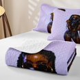 thumbnail image 4 of spefrowx Modern Braided Vinyl Girl Twin Quilt Set for Girls Boys, Lavender Music Lover Twin Coverlet Set, 2 Pieces, 4 of 7