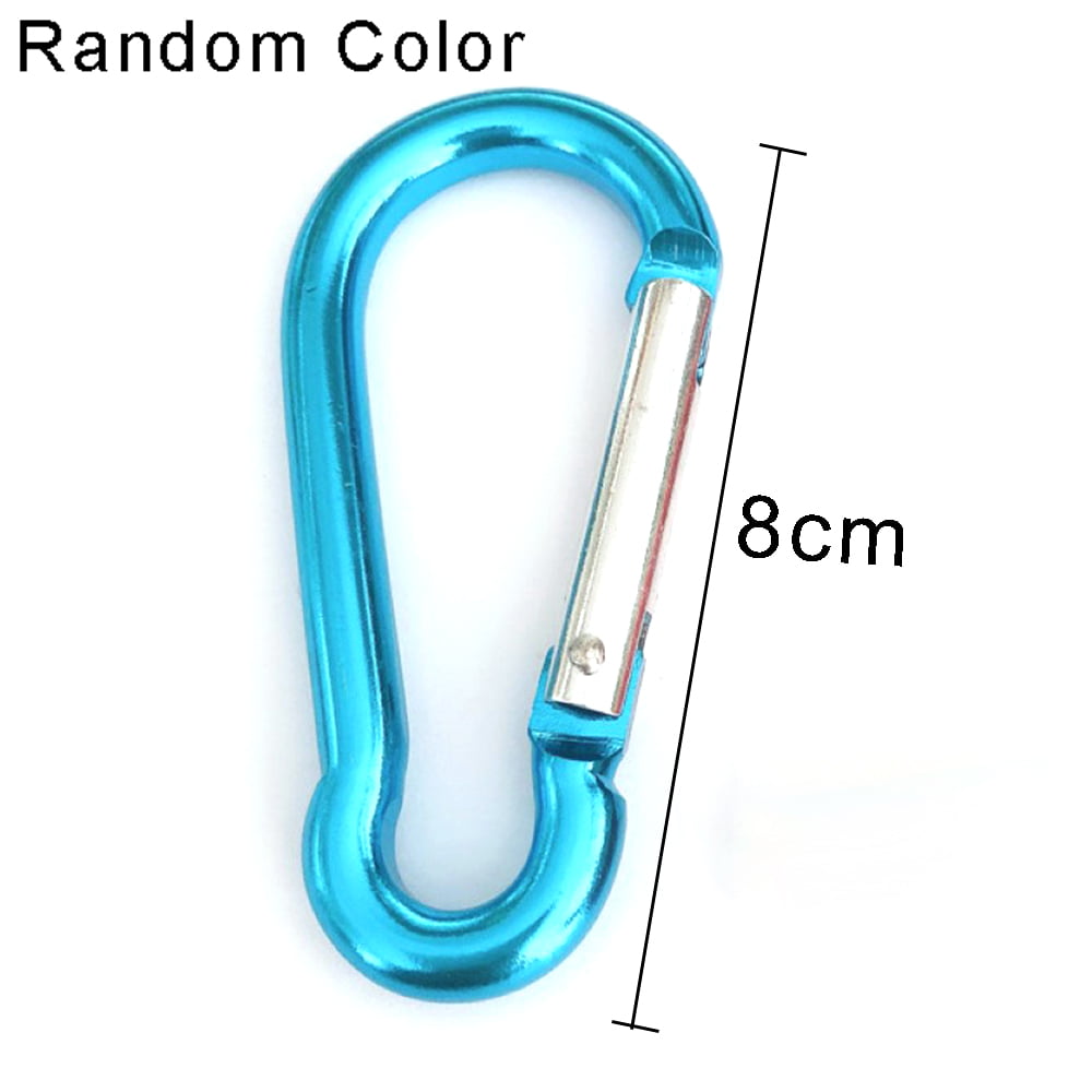 8cm Aluminum Carabiner D-Ring Key Chain Keychain Clip Hook Buckle Outdoor Hiking 