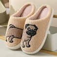 thumbnail image 2 of YLYL Cute Dachshund House Slippers for Women Men Soft Plush Slip on Memory Foam Comfort Warm Home Shoes, 2 of 8