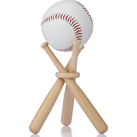 Baseball Stand Holders Balls Display Bat Wooden Stand Holder Display Centerpieces Tables for Baseball Sports Lover