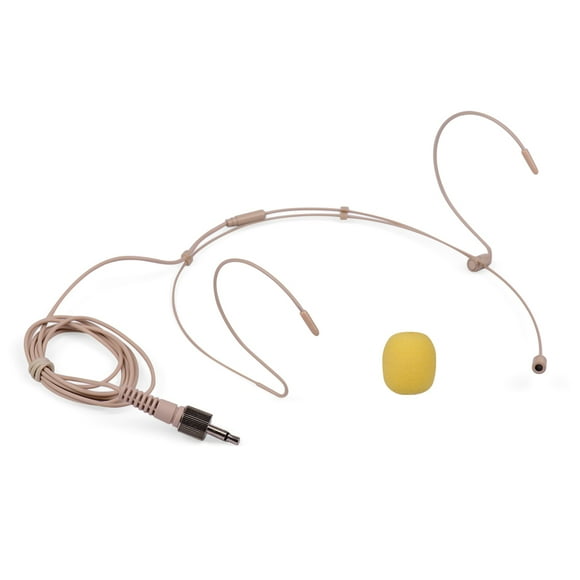 Lightweight Headworn Headset Microphone Condenser Mic 3.5mm Plug Compatible with Sennheiser Wireless Bodypack Transmitter