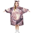 thumbnail image 5 of BZSMCE Wearable Blanket Hoodie Fashion Moonlit Cherry Home Wear, 5 of 7