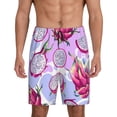 thumbnail image 3 of Lsque Dragon Fruit Mens Sleep Pajama Shorts,Short Pajama Pants, Cotton Ultra-Soft Knit-Large, 3 of 9