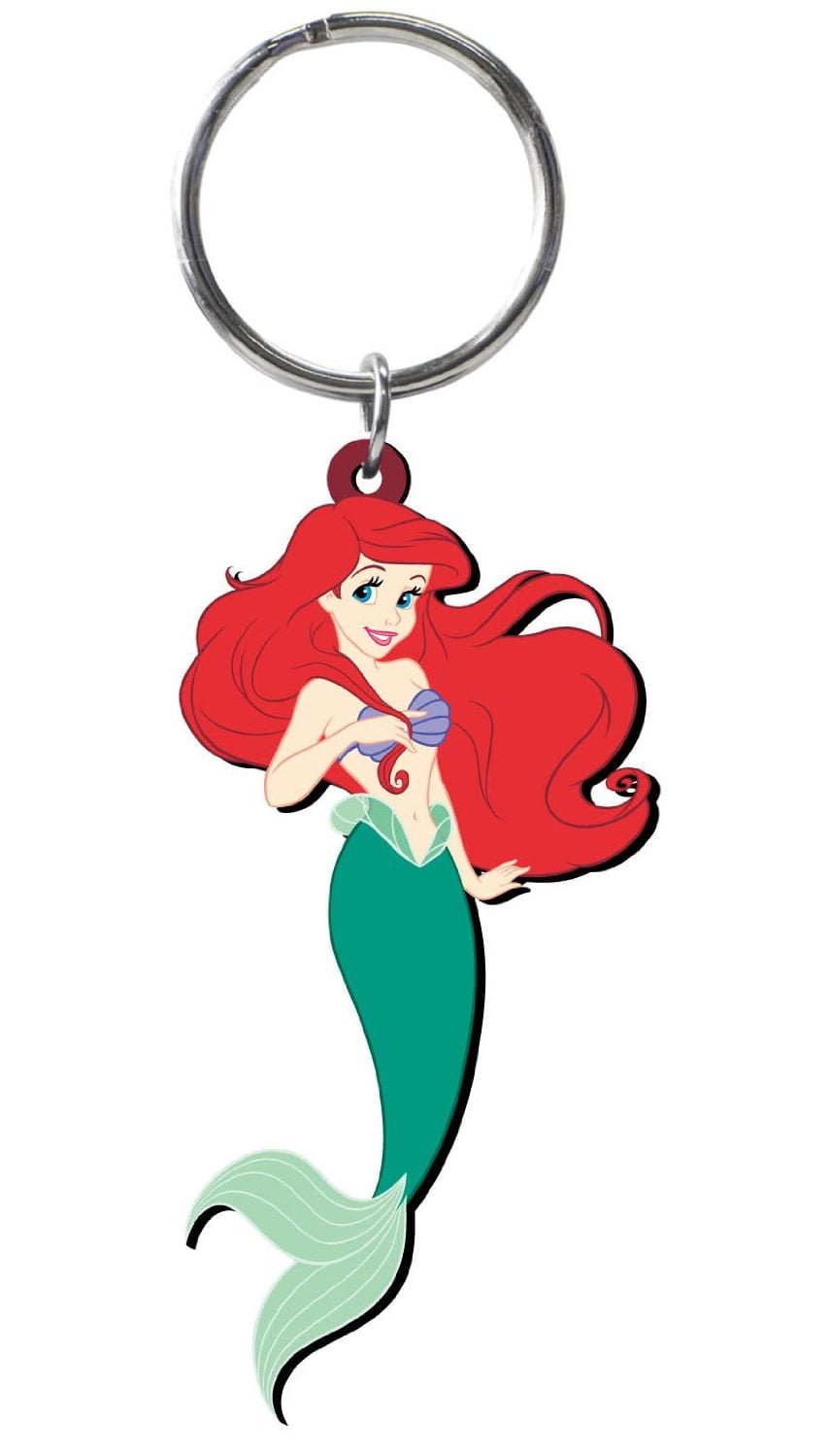 Mermaid Initial Keychain charm Mermaid Key Chains Mermaid Initial Red scales