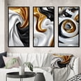 thumbnail image 1 of Designart "Minimalist Spiral in Liquid Gold, Black, and White" Abstract Shapes Framed Wall Art Set Of 3 - Gold Transitional Frame Gallery Wall Set For Home Decor, 1 of 6