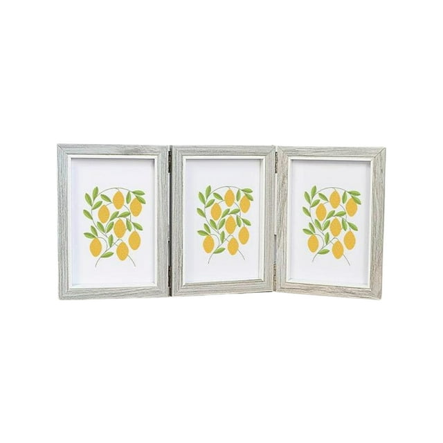 Doolland Triple Hinged Picture Frames, 4x6" Picture Frame Collage