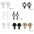 thumbnail image 2 of Abbracc Supports de Tringle à Rideaux Embouts de Tringle à Rideaux 22mm 1 Type 1 - Blanc, 2 of 8