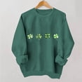 thumbnail image 2 of Tops de Cuello Redondo para las Mujeres Invierno Día de San Patricio Impreso Suéter, Manga Larga Sudadera Casual sin Capucha, 2 of 6