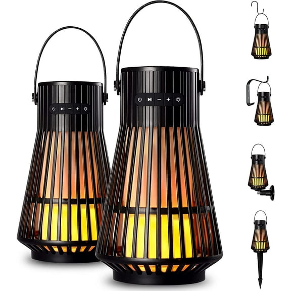 NUNET LED Flame TWS True Wireless Portable Speaker with Bluetooth, 2 Pack