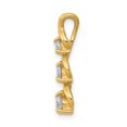 thumbnail image 2 of Real 14kt Yellow Gold Holds 3 Stone Criss-Cross Chain Slide Mounting; for Adults and Teens; for Women and Men, 2 of 4