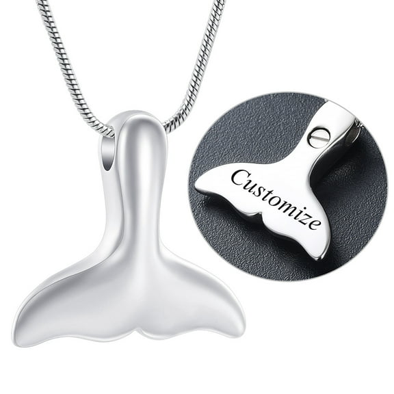 Mermaid Urn Necklaces Teardrop Cremation Jewelry for Ashes Keepsake Memorial Pendant for Women Men Loved ones