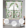 thumbnail image 2 of Spring Botanical Swag Curtains for Living Room/Bedroom Windows, Garden Birds Floral Leaves Gray Woodn Kitchen Curtains and Valances Set 36 Inch Length, Light Filtering Swags Valance Curtain Panels, 2 of 5
