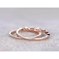 thumbnail image 6 of 0.50 Carat 2 pcs Stacking Curved Design art deco wedding band anniversary Ring Silver 18k Rose Gold Plating set, 6 of 8