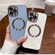 thumbnail image 3 of Funda galvanizada simple para iPhone 12 Pro, tacto metalizado, antideslizante, a prueba de golpes, protección para cámara, antiarañazos y anticaídas., 3 of 5