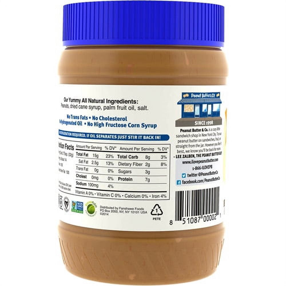 Peanut Butter & Co. Crunch Time Peanut Butter, 16 oz  (Pack of 6)
