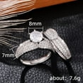 thumbnail image 5 of SEPARQI 2pcs His and Hers Wedding Ring Sets Couples Engagement Rings Women and Men 925 Sterling Silver AAA Cubic Zirconia Affordable Luxury Fashion Jewelry, 5 of 7