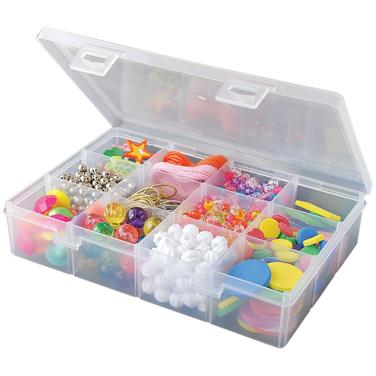 The Beadery Clear 12 Compartment Box, Plastic Material, Ages 3+ 