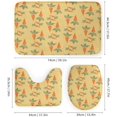 4Pcs Carrots Shower Curtain Sets with Non-Slip Rugs, Yellow Toilet Lid ...