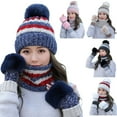 thumbnail image 5 of Women's Winter 3 Piece Cable Knit Beanie Hat Gloves & Scarf Set, 5 of 8