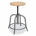thumbnail image 2 of 6800 Series Height Adjustable Wood Seat Swivel Stool, Supports Up to 300 lb, 19" to 25" Seat Height, | Bundle of 2, 2 of 4