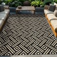 thumbnail image 3 of Alfombra geométrica para decoración de sala de estar, dormitorio, alfombra antideslizante para cocina, balcón, pasillo, entrada, felpudo lavable, 3 of 5