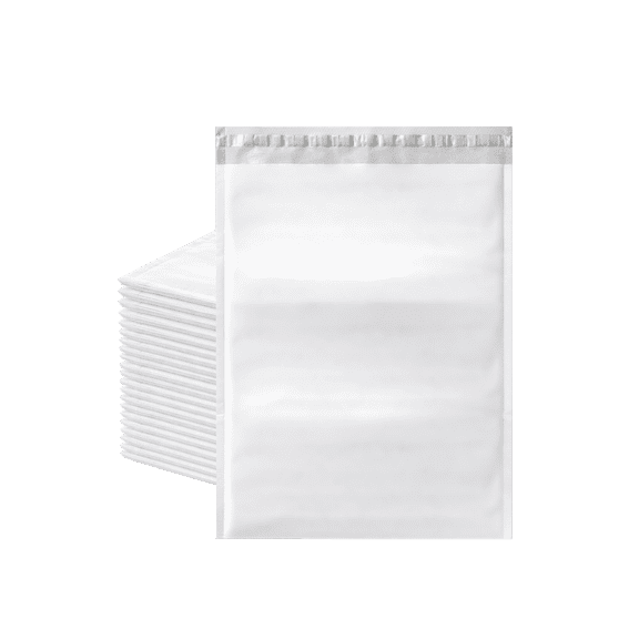 GOODSZON 100PCS White Poly Mailers, Self-Seal Shipping Envelopes, 6x9 (6 x 10 in Usable Size), White