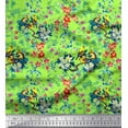thumbnail image 1 of Soimoi Rayon Fabric Berries,Leaves & Flower Floral Printed Craft Fabric by the Yard 42 Inch Wide, 1 of 3