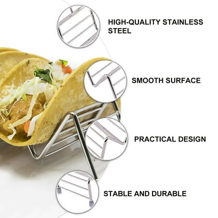

Tortilla Roll Rack Tortilla Roll Rack Stainless Steel Taco Rack Mexican Pancake Stand Tray Taco Holder for Home Restaurant Kitchen (4 Grids)